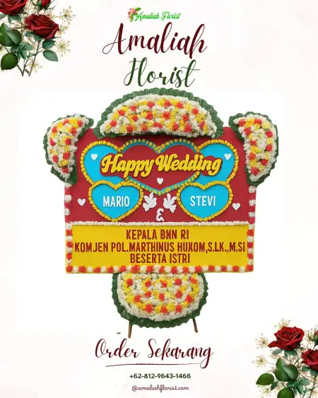 Papan Bunga Pernikahan Citumenggung